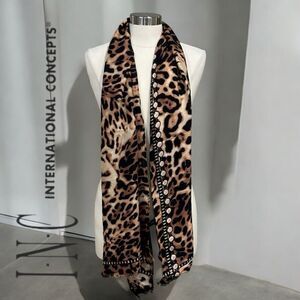 INC International Women’s Animal Chain Print Pashmina Scarf